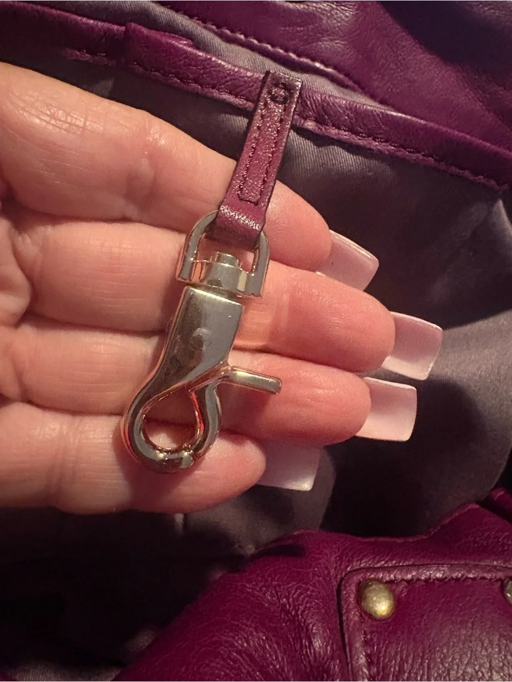 Women's Leather KOOBA LARGE Shoulder Bag in Deep Berry - Stylish Everyday Tote